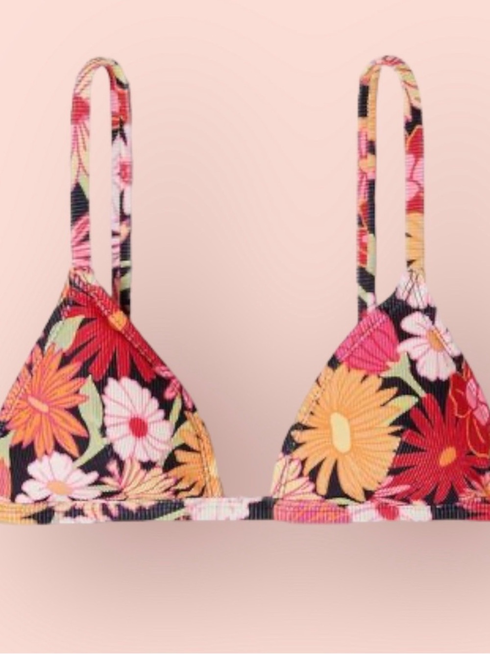 Wild Fable Ribbed Triangle Bikini Top